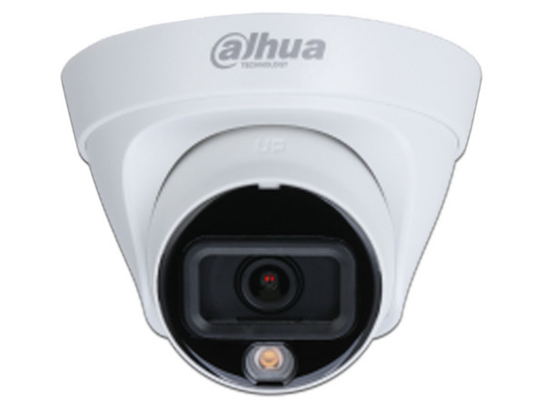 Cámara IP Tipo Domo Dahua DH-IPC-HDW1439T1-LED-S6 de 4MP (2560 x 1440), Lente de 2.8mm, Luz cálida hasta 15m, IP67, Color Blanco.