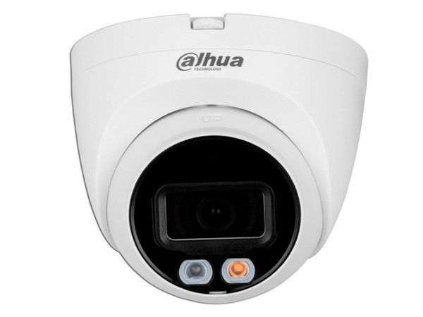 Cámara Tipo Domo Dahua DH-IPC-HDW2249T-S-IL de 2MP Full Color, IR hasta 30m, WizSense, IP67, Micrófono integrado, PoE.