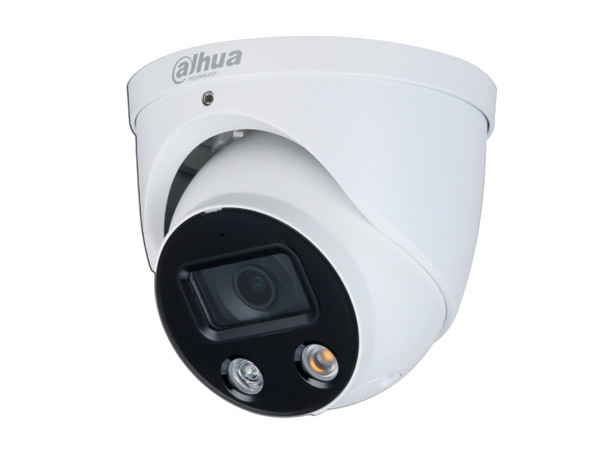 Cámara tipo Domo IP de vigilancia DAHUA DH-IPC-HDW3449H-AS-PV, 4MP, Lente 2.8mm, IR hasta 30m, Angulo de 101 Grados, Micrófono incorporado, IP67, PoE.