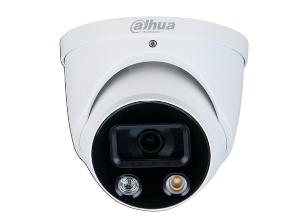 Cámara tipo Domo IP de vigilancia DAHUA DH-IPC-HDW3449H-AS-PV, 4MP, Lente 2.8mm, IR hasta 30m, Angulo de 101 Grados, Micrófono incorporado, IP67, PoE.