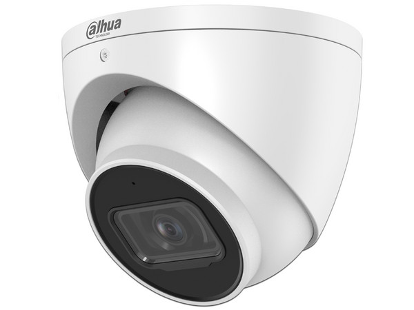 Cámara IP de vigilancia tipo Domo Dahua DH-IPC-HDW5241TMN-ASE de alta definición 1080p, 2MP, Lente de 2.8mm, IR hasta 50mts, IP67, RJ-45. Color Blanco.
