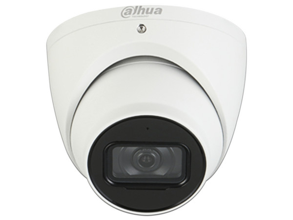 Cámara IP de vigilancia tipo Domo Dahua DH-IPC-HDW5241TMN-ASE de alta definición 1080p, 2MP, Lente de 2.8mm, IR hasta 50mts, IP67, RJ-45. Color Blanco.
