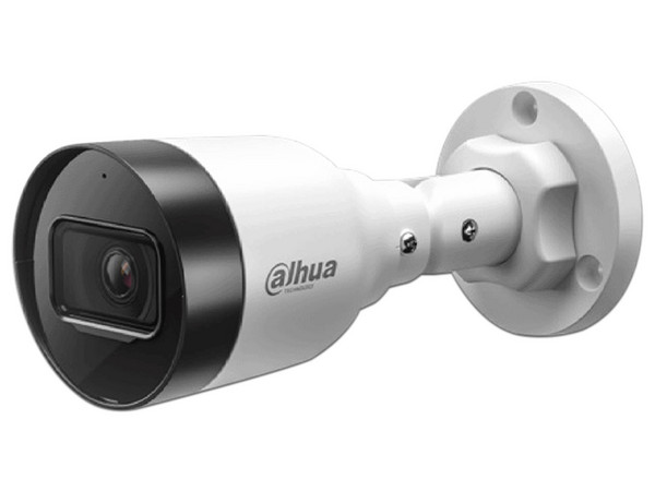 Cámara IP Tipo Bala Dahua DH-IPC-HFW1431S1-A-S6 de 4MP (2560 x 1440), Lente de 2.8mm, IR hasta 30m, Micrófono Integrado, IP67, Color Blanco.