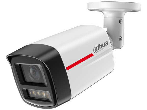 Cámara IP Tipo Bala Dahua DH-IPC-HFW2449TL-S-PRO de 4MP (2688 x 1520), Lente de 2.8mm, Luz Calida de hasta 50m, IP67, Color Blanco.