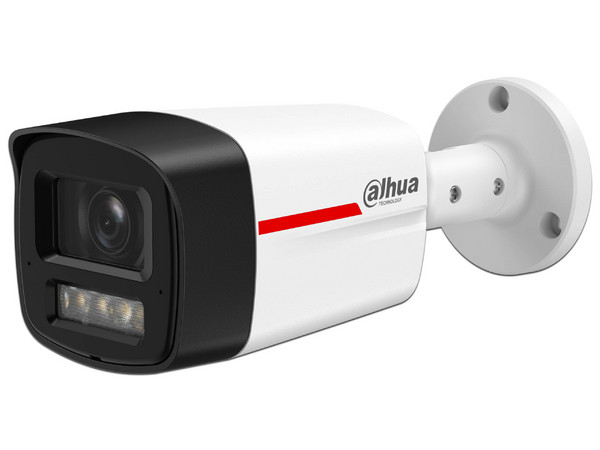 Cámara IP Tipo Domo Dahua DH-IPC-HFW2449TL-S-PROX de 4MP (2560 x 1440), Lente de 2.8mm, Luz cálida de 30m, IP67. Color Blanco.
