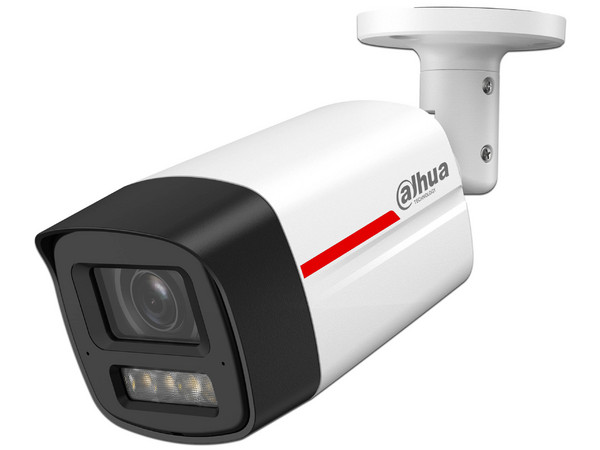 Cámara IP Tipo Domo Dahua DH-IPC-HFW2449TL-S-PROX de 4MP (2560 x 1440), Lente de 2.8mm, Luz cálida de 30m, IP67. Color Blanco.
