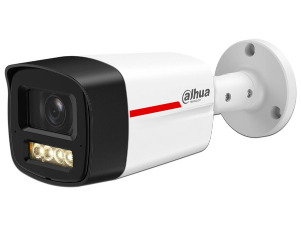 Cámara IP Tipo Domo Dahua DH-IPC-HFW2449TL-S-PROX de 4MP (2560 x 1440), Lente de 2.8mm, Luz cálida de 30m, IP67. Color Blanco.
