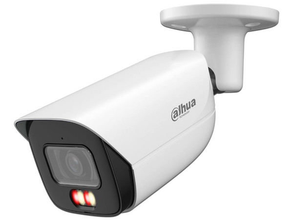 Cámara IP Bullet Dahua DH-IPC-HFW3849E-AS-IL de 8 MP con Lente de 2.8 mm, 107 Grados de Apertura, H.265+, Micrófono Integrado, PoE y Protección IP67.