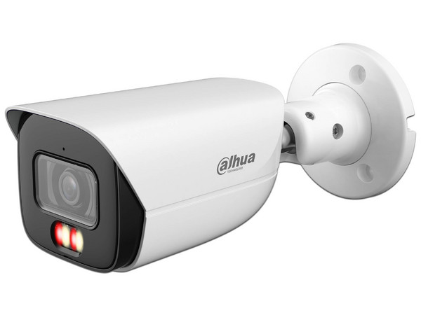 Cámara IP Bullet Dahua DH-IPC-HFW3849E-AS-IL de 8 MP con Lente de 2.8 mm, 107 Grados de Apertura, H.265+, Micrófono Integrado, PoE y Protección IP67.