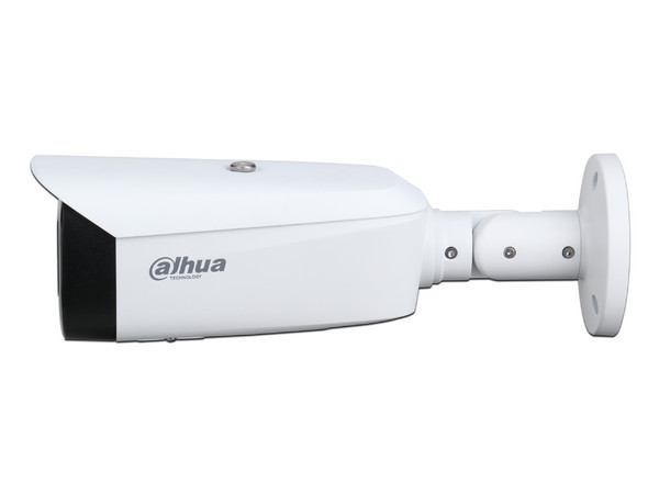 Cámara de Vigilancia tipo Bala Dahua IPC-HFW3849T1-AS-PV de 8MP (3840 x 2160), IR hasta 30m, Micrófono Integrado, Sirena y Estrobo con Luz Roja y Azul.