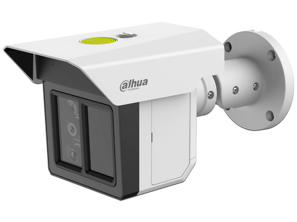 Cámara Tipo Bala Dahua DH-IPC-MFW5241T2-E3-ASE de Triple Lente de 2MP (1920 x 1080), IR hasta 100m, IP67, Color Blanco.