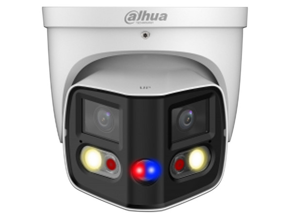 Cámara de Vigilancia IP WizSense Eyeball Dahua DH-IPC-PDW3849-A180-AS-PV de 2x4MP, IR de 25m, IP67, ángulo de visión 180 grados.