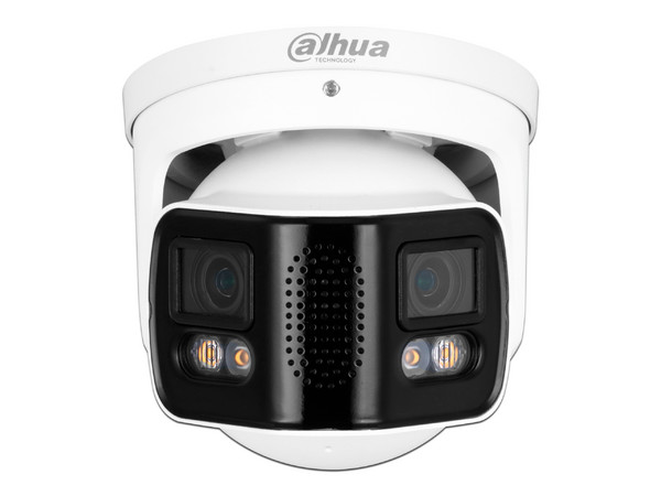 Cámara de Vigilancia IP Dahua IPC-PDW5849-A180-E2-ASTE, Full Color Resolución 4096x1800 Doble Lente (2 x 4MP), IR hasta 40m, WizMind, IP67, PoE.
