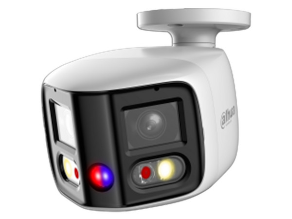 Cámara de Vigilancia Dual tipo Bala Dahua IPC-PFW3849S-A180-AS-PV de 2 x 4MP, Luz Calida hasta 20m, IR hasta 25m, Micrófono dual y Altavoz integrado.