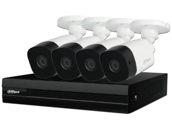 Kit de Videovigilancia Dahua Cooper DH-KIT/XVR1B04-I/4-B1A11N-0360B, con DVR de 4 Canales 2MP, H.265+ y 4 Cámaras de Vigilancia B1A11 tipo Bullet de 720p.