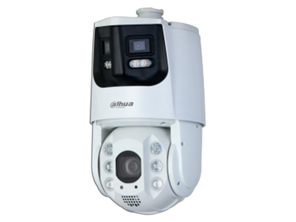 Cámara PTZ Paronímica Dahua DH-SDT6C432-4P-GB-APV-0280 de 4MP (2560 x 1440), Lente de 2.8 mm, Luz Blanca hasta 200m, IP66, Color Blanco.