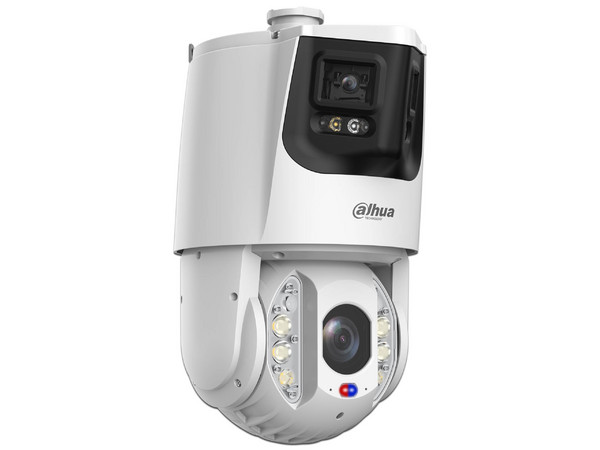 Cámara IP PTZ Dahua X-Spans DH-SDT6E432-8P-MB-A-PV1 de 8MP + 4MP (4096 x 1860 y 2560 x 1440), Lente Principal de 2.8mm, IR de Hasta 250m, IP66, IK10, Ranura para Tarjeta MicroSD. Color Blanco.