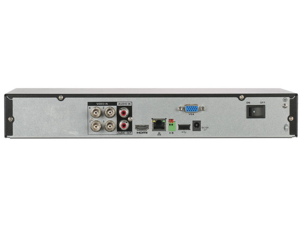 DVR Pentahíbrido Dahua DH-XVR5104HS-4KL-I3/T de 4 Canales BNC y 4 canales IP, hasta 5MP, 1 Puerto SATA para Disco Duro de hasta 16TB (No incluido).