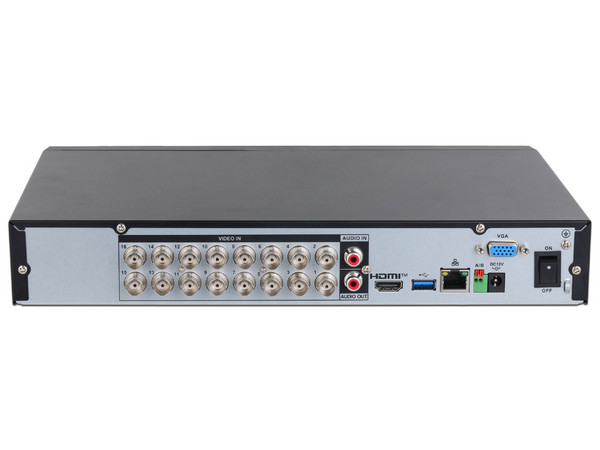 DVR Dahua DH-XVR5116H-4KL-I3/T de 16 canales IP de 8MP (4K) y 16 Canales IP, 2 Canales de Reconocimiento Facial, 1 Puerto SATA de hasta 16TB (Disco Duro No Incluido).
