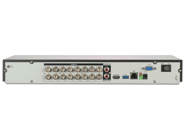 DVR DAHUA DH-XVR5216AN-I3 de 16 Canales de 5MP Lite, WizSense, H.265+, 2 Bahías de Discos Duros, 2 Canales de Reconocimiento Facial, Codificación IA, SMD Plus, Protección Perimetral.