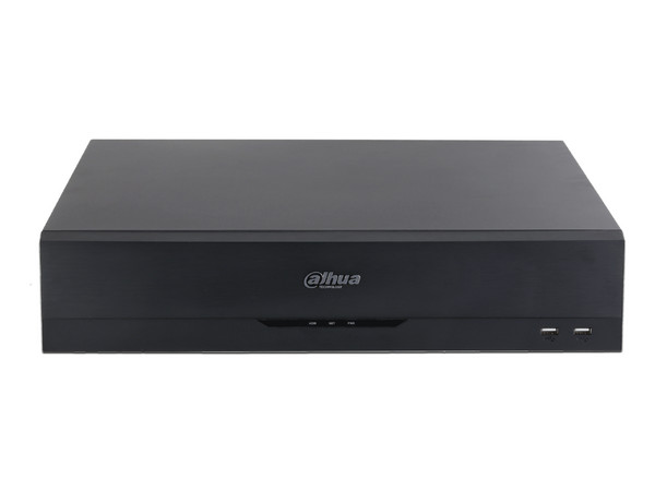 DVR Dahua DH-XVR5832S-4KL-I3 de 32 Canales 4K y hasta 32 Canales IP, 2 canales de reconocimiento facial, 8 Puerto SATA para Disco Duro de hasta 16TB (No incluido).