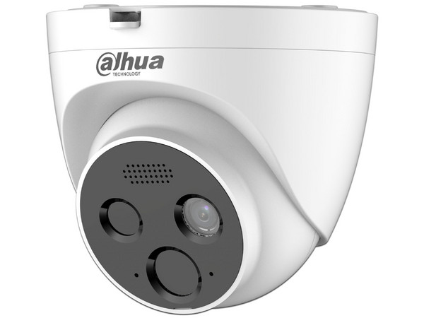 Cámara IP Domo Dahua DHI-HY-FT431LDP de 4 MP para Detección de Fuego con Micrófono y Bocina, IP67.
