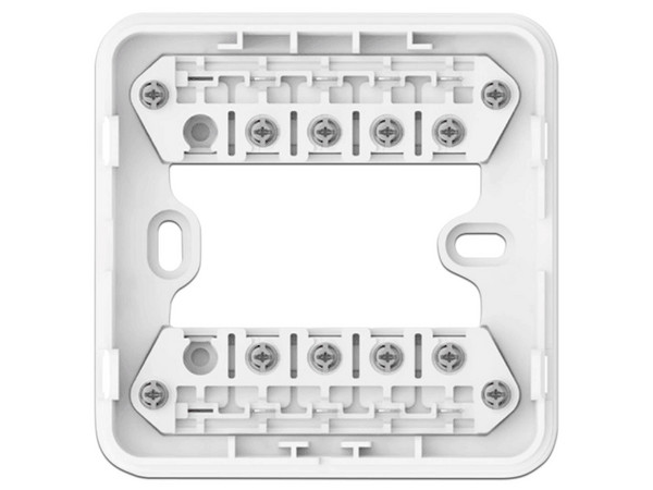 Base para Modulo DHI-HY-MKDZ2, ABS, 90 mm x 90 mm x 14 mm, Color Blanco, Montaje en Pared.