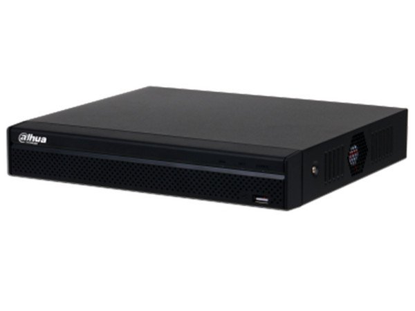 NVR Dahua NVR4108HS-8P-4KS3 de 8MP, 8 canales IP, 8 puertos PoE, 1 puerto SATA (No incluye disco duro).