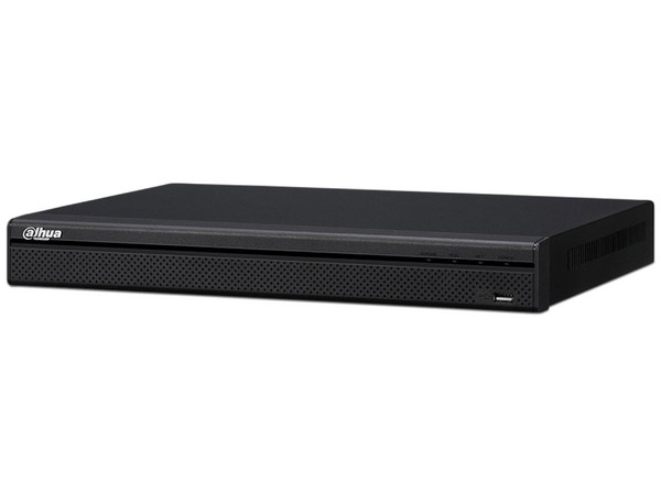 NVR Dahua de 16 canales IP, Salida de video HDMI/VGA, Resolución Ultra HD 4K(3840 x 2160), Almacenamiento 2 x SATA de hasta 12TB (no incluidos) PoE, ONVIF, grabación de 200 Mbps.