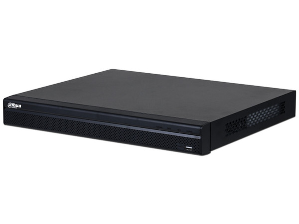 NVR Dahua IP NVR4232-16P-4KS2/L de 32 Canales de Video 4K, Interfaz 4.0, 16 Puertos PoE, H.265, 2 Bahías de Disco Duro, Ancho de Banda 160 Mbps, soporta hasta 10TB (No incluido).