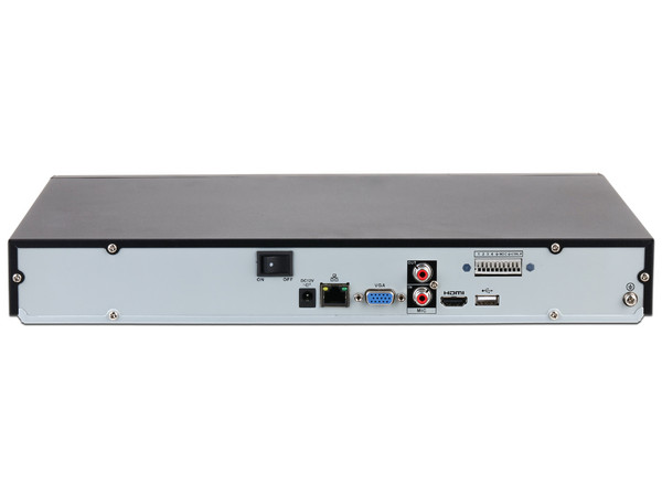 NVR Dahua DHI-NVR4232-4KS2/L de 32 canales 4K, 160Mbps, H.265+, 2 bahías de discos duros (No incluye disco duro). Color negro.