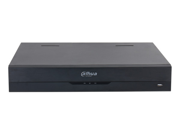 NVR Dahua NVR4416-16P-EI de 16 canales IP 4K con IA, 16 Puertos PoE, 4 puertos para Discos Duros (No incluido).