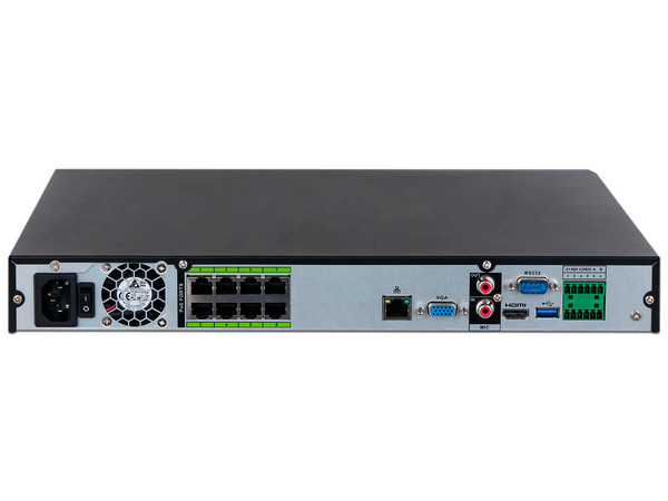 NVR Dahua DHI-NVR5208-8P-EI de 8 Canales IP de 2MP, Smart H.265+, 2 Puerto SATA para Disco Duro (No incluido), PoE.
