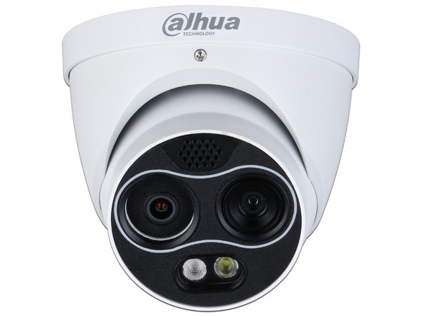 Mini cámara Eyeball híbrida IP Dahua DHI-TPC-DF1241-B2F2-DW-S8 de 4 MP, Funciones de IA: detección de calor, cable trampa, clasificación de personas, IP67, PoE 