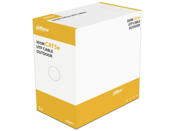 Bobina de Cable DHT2640009, UTP Cat5e, Uso Exterior, 305m. Color Negro.