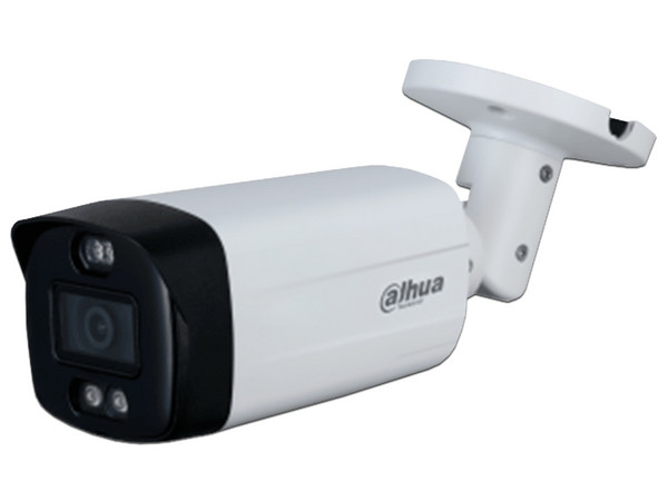 Cámara de vigilancia tipo Bullet Dahua HAC-ME1809TH-A-PV 4K, Lente de 3.6mm, IR hasta 40m, Micrófono integrado, IP67.