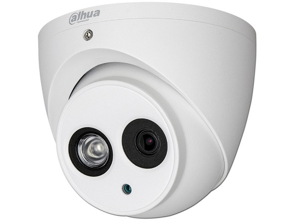 Cámara de vigilancia tipo domo Dahua HDAW2401EM36 de 4MP con lente fijo de 3.6mm.