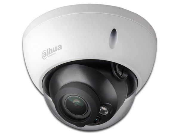 Cámara de vigilancia tipo domo Dahua HDBW1400RZS2 de 4MP, HDCVI, lente de vari-focal de 2.7 a 12mm, soporta CVI, TVI, AHD, CVBS, IR hasta 30 metros, IP67 y IK10 a prueba de vandalismo.