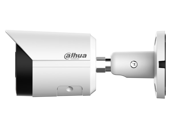 Cámara de Vigilancia tipo Bala Dahua IPC-HFW2449S-S-IL de 4MP (2688 x 1520), IR hasta 30m, Micrófono Integrado, IP67. Color Blanco.