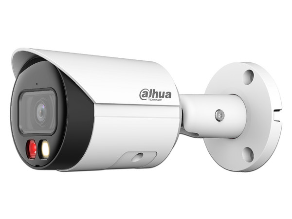 Cámara de Vigilancia tipo Bala Dahua IPC-HFW2449S-S-IL de 4MP (2688 x 1520), IR hasta 30m, Micrófono Integrado, IP67. Color Blanco.