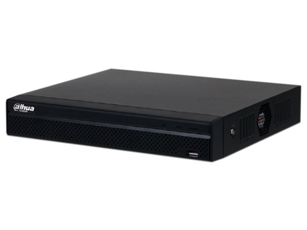 NVR Dahua IP NVR1104HS-P-S3/H, de 4 canales de video 4K, 4 Puertos PoE, H.265+, soporta hasta 8TB (No incluido).