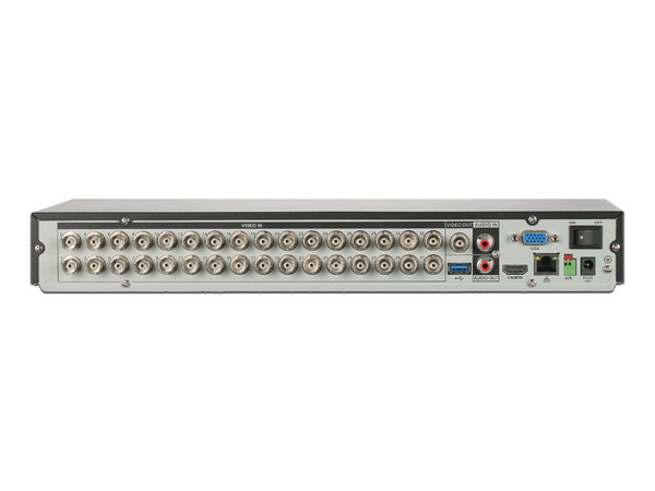 DVR Pentahíbrido Dahua XVR5232AN-I3 de 32 canales, Soporta HDCVI / AHD / TVI / CVBS / IP, 3840 x 2160 p, 2 x SATA (hasta 16 TB). No incluye disco duro.