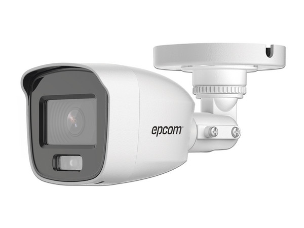 Cámara IP Tipo Bala Epcom IB8-TURBO-PC/A, 2MP (1920 x 1080), Lente de 2.8mm, Luz Blanca hasta 20m, Micrófono Integrado, IP66, Color Blanco.