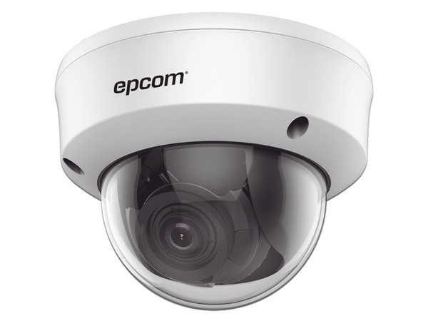 Cámara de Vigilancia Tipo Domo Epcom D40-TURBO-VW de 4 MP, Lente Varifocal, IR hasta 40m, IP66, IK10.