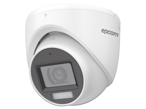 Cámara de Vigilancia tipo Domo Epcom E8-TURBO-DLX, 2 MP (1920 x 1080), Lente 2.8 mm, Luz Blanca hasta 20m, Micrófono Integrado, ColorVu, Color Blanco.