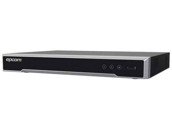 DVR Epcom EV-8008TURBO-D(C) 4K de 8 canales TurboHD de 8MP y 8 canales IP, 1 Puerto SATA de hasta 10TB (Disco Duro No Incluido).