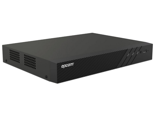 DVR EPCOM EX-8008TURBO-L de 8 Canales TurboHD, 8 Canales IP, 8MP 4K, AcuSense, 1 Bahía de Disco Duro. Color Negro.