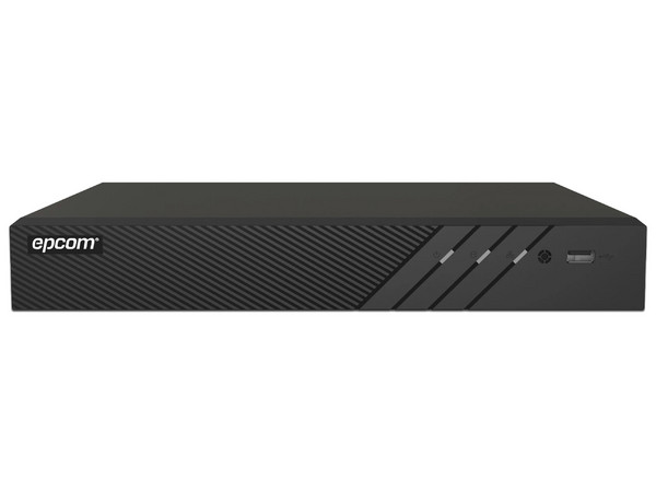 DVR EPCOM EX-8016TURBO-L de 16 Canales TurboHD, 16 Canales IP, 8MP 4K, AcuSense, 2 Bahías de Disco Duro. Color Negro.