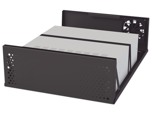 Gabinete Metálico EPCOM GABVID4R3 para DVR/NVR con Chapa y llave.