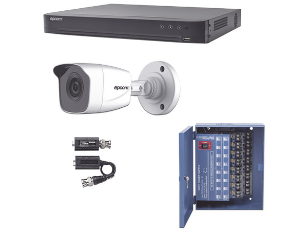 Kit de Vigilancia Turbo HD KEVTX8T16BW, con DVR de 16 Canales 1080p y 16 Cámaras de Vigilancia B8-TURBO-G2W Tipo Bullet, Incluye 1 Fuente de Poder.